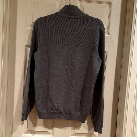 Hugo Boss Men's Dark Gray Zip-Up Sweater - Picture 3 of 3